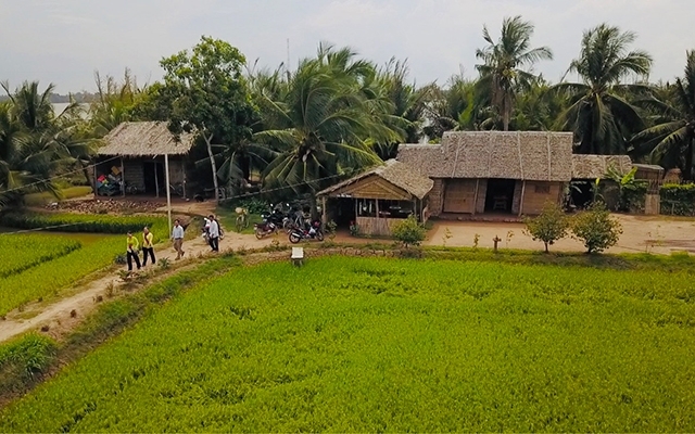 Bức tranh làng quê Nam Bộ. (Ảnh: Nhân Dân)