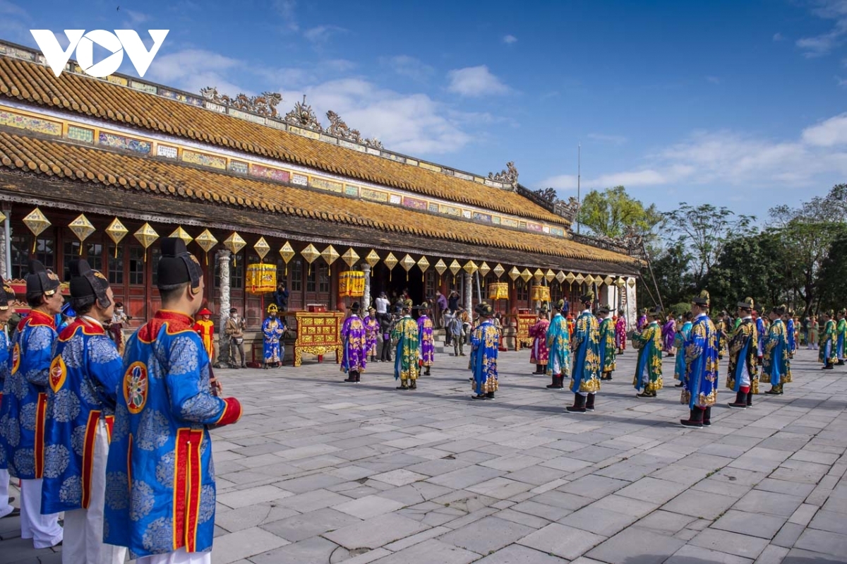 The reenactment of various Tet customs from the Nguyen royal court aims to help maintain cultural traditions through the generations.