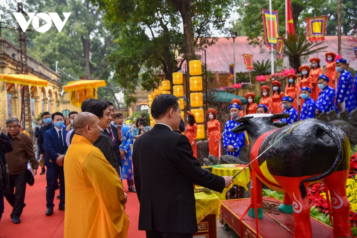 The rituals remind visitors of how the country’s royals celebrated Tet from the past.