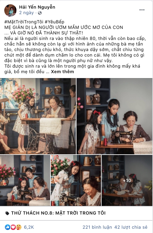 Bài viết của thành viên Hải Yến Nguyễn chia sẻ về người mẹ đã truyền cảm hứng cho bạn trên hành trình xây dựng nên ước mơ về một thương hiệu thời trang dành cho trẻ em.