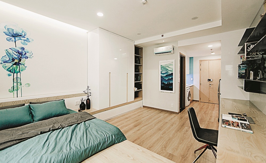Căn hộ dạng studio đang là một trong những xu thế phát triển tất yếu của đời sống cư dân đô thị. Chúng thực sự đáp ứng nhu cầu của những người trẻ trong giai đoạn bắt đầu tự lập tài chính và muốn sống trong chính căn hộ của mình ở khu vực nội thành. Căn hộ studio này có diện tích 30m2 nằm ở trung tâm TP Hồ Chí Minh được thiết kế cho chủ nhân trẻ tuổi độc thân.