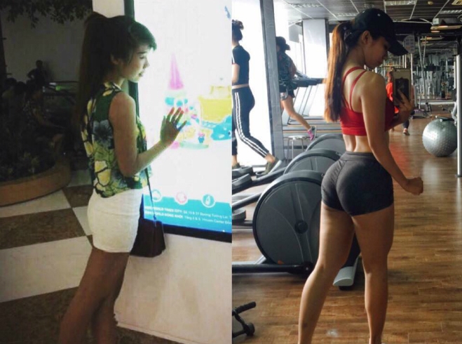 Nhờ kiên trì tập thể hình, Ngô Thu Thủy đã có sự "lột xác" ngoạn mục.