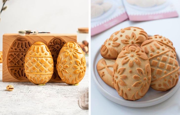 Khuôn làm bánh hình quả trứng xinh xắn.