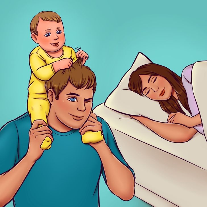 Hãy nhờ đến sự trợ giúp của bạn đời và cho phép mình nghỉ ngơi đôi chút.