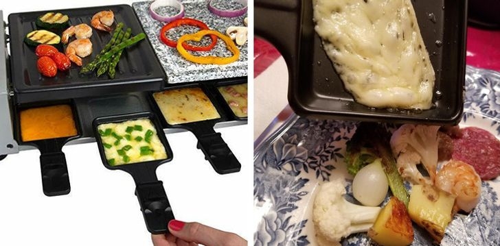 Raclette là tên món phô mai nổi tiếng của đất nước Thuỵ Sỹ và cũng là tên gọi đặc biệt của một dụng cụ đặc biệt giúp phô mai được nấu nóng chảy bên dưới chảo lớn thức ăn. 