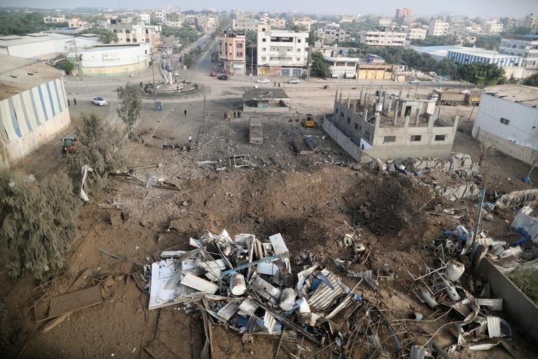 Cảnh hoang tàn ở Gaza giữa xung đột Israel-Hamas. Ảnh: Reuters