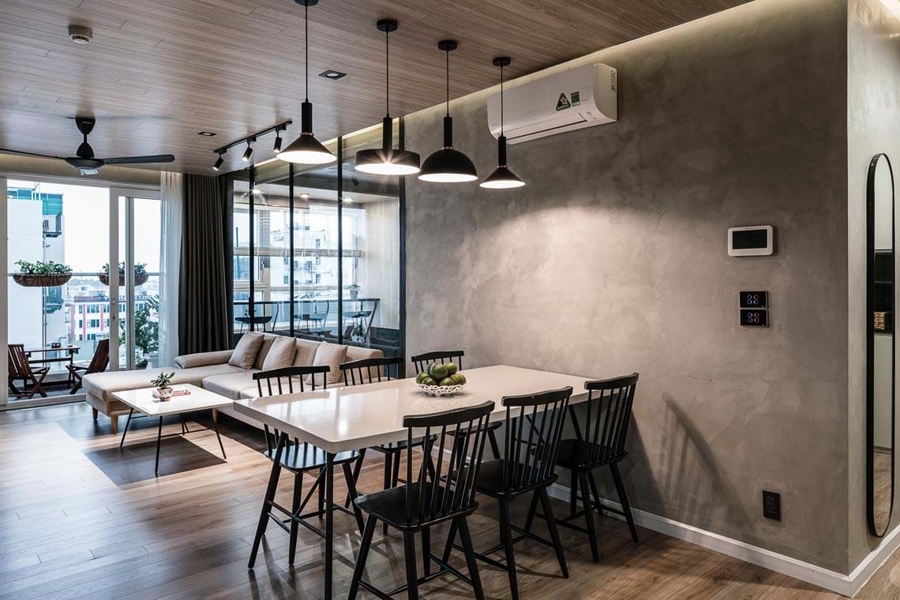  Căn hộ rộng 129m2 nằm ở quận Tân Bình, TP Hồ Chí Minh là tổ ấm của một gia đình trẻ. Chủ nhà mong muốn có một không gian sống tiện nghi, hiện đại, đơn giản nhưng vẫn ấn tượng.