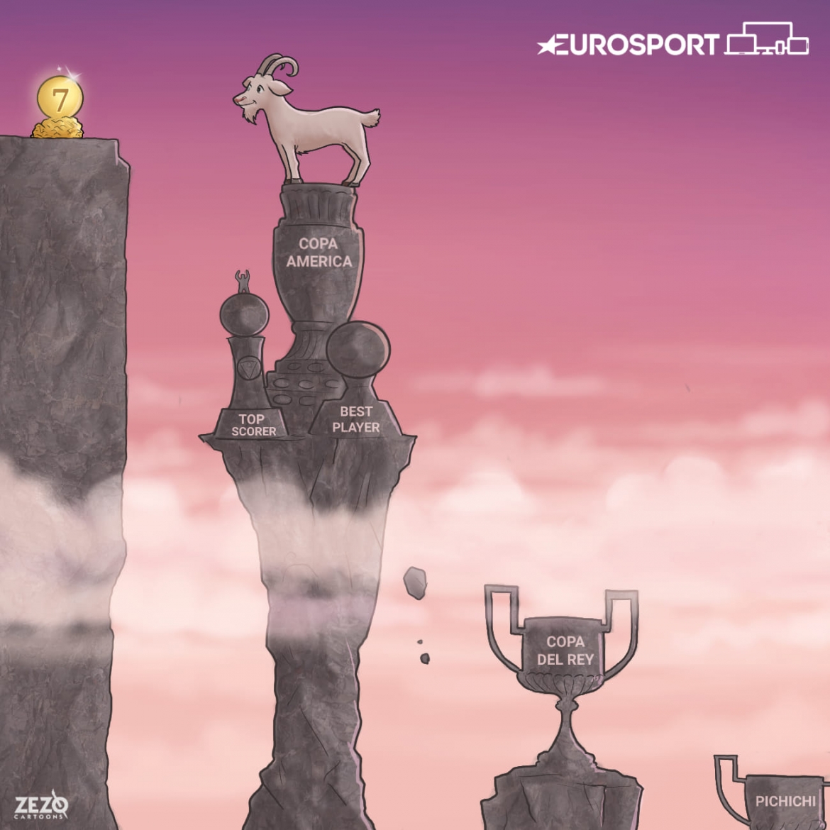 Messi đang ở rất gần danh hiệu Quả bóng vàng thứ 7. (Ảnh: Zezo Cartoons)./.