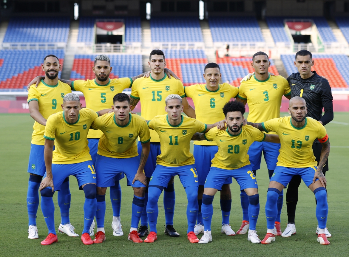 Đội hình ra sân của Brazil. (Ảnh: Reuters).