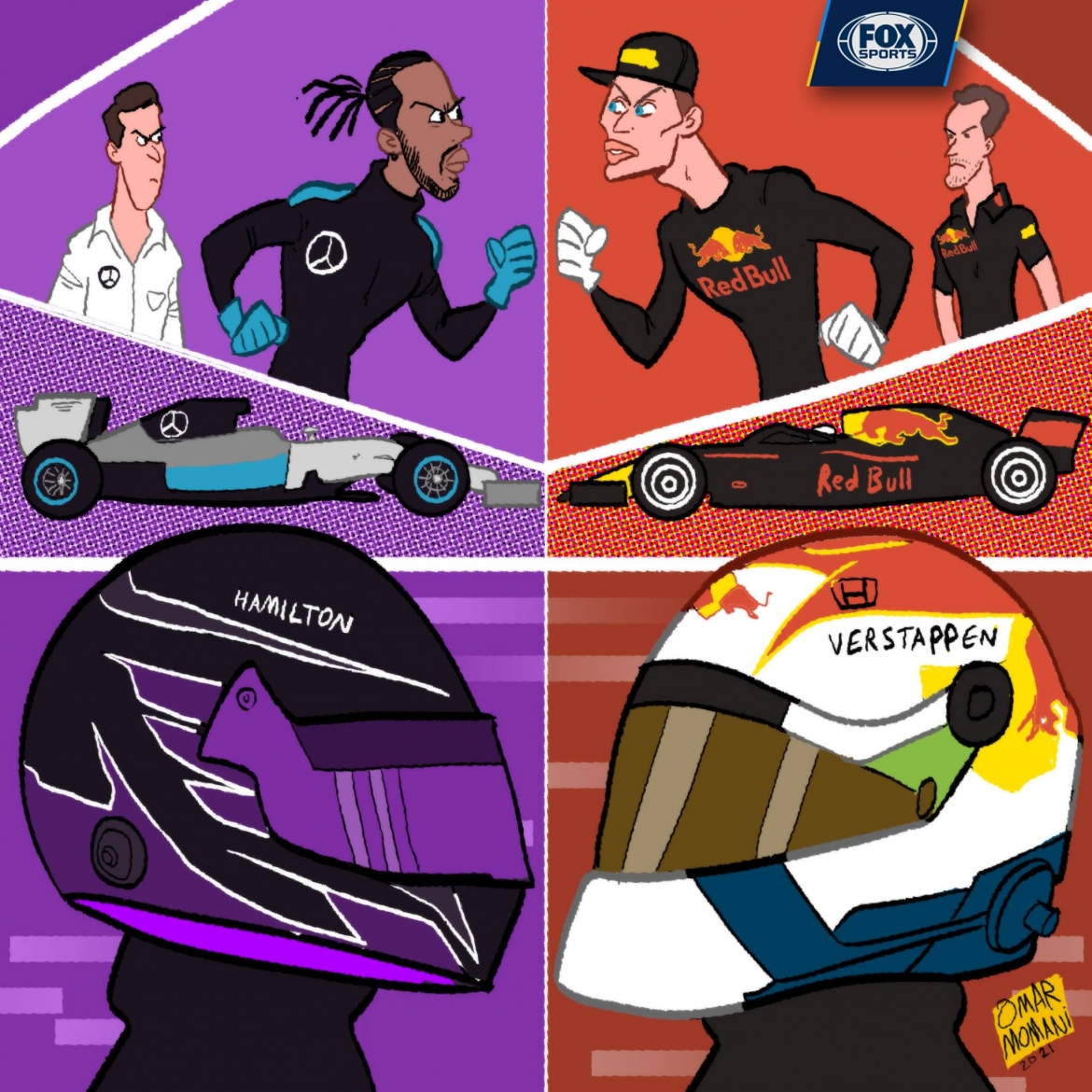 Max Verstappen thách thức Lewis Hamilton. (Ảnh: Omar Momani)