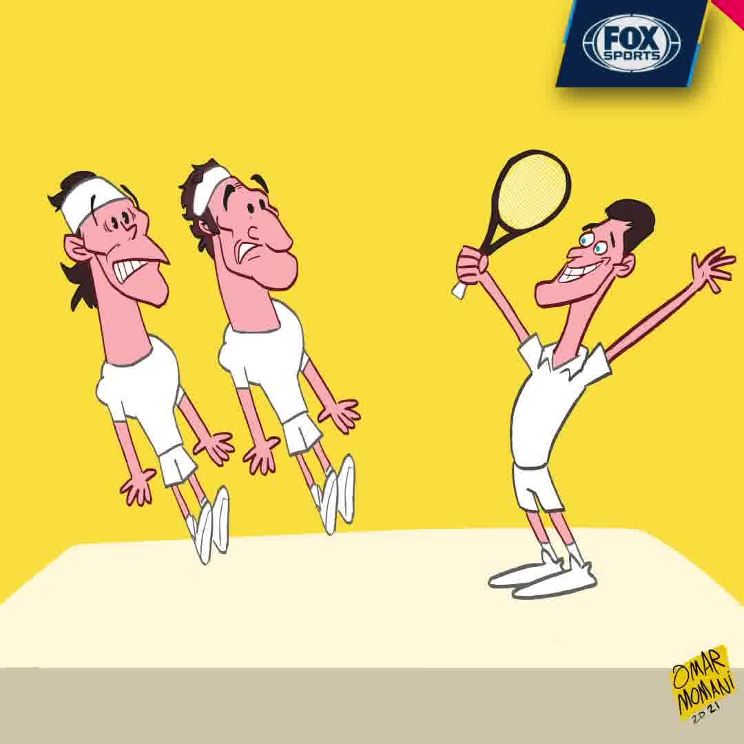Djokovic sau chức vô địch ở Wimbledon đã san bằng thành tích của hai tay vợt trên.