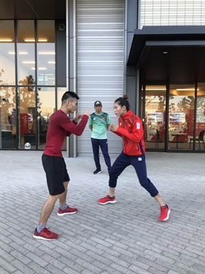 Các VĐV Boxing tập luyện (Ảnh: TX).