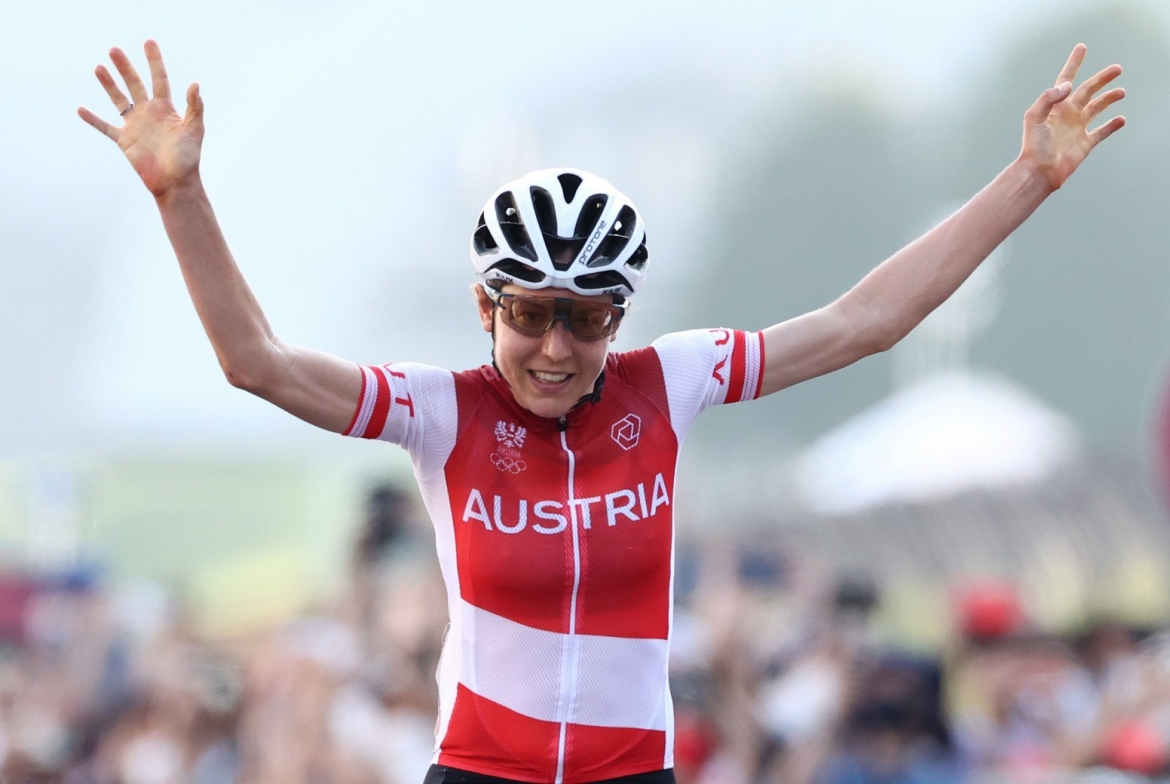 Anna Kiesenhofer lập nên kỳ tích ở Olympic Tokyo 2020. (Ảnh: Getty)