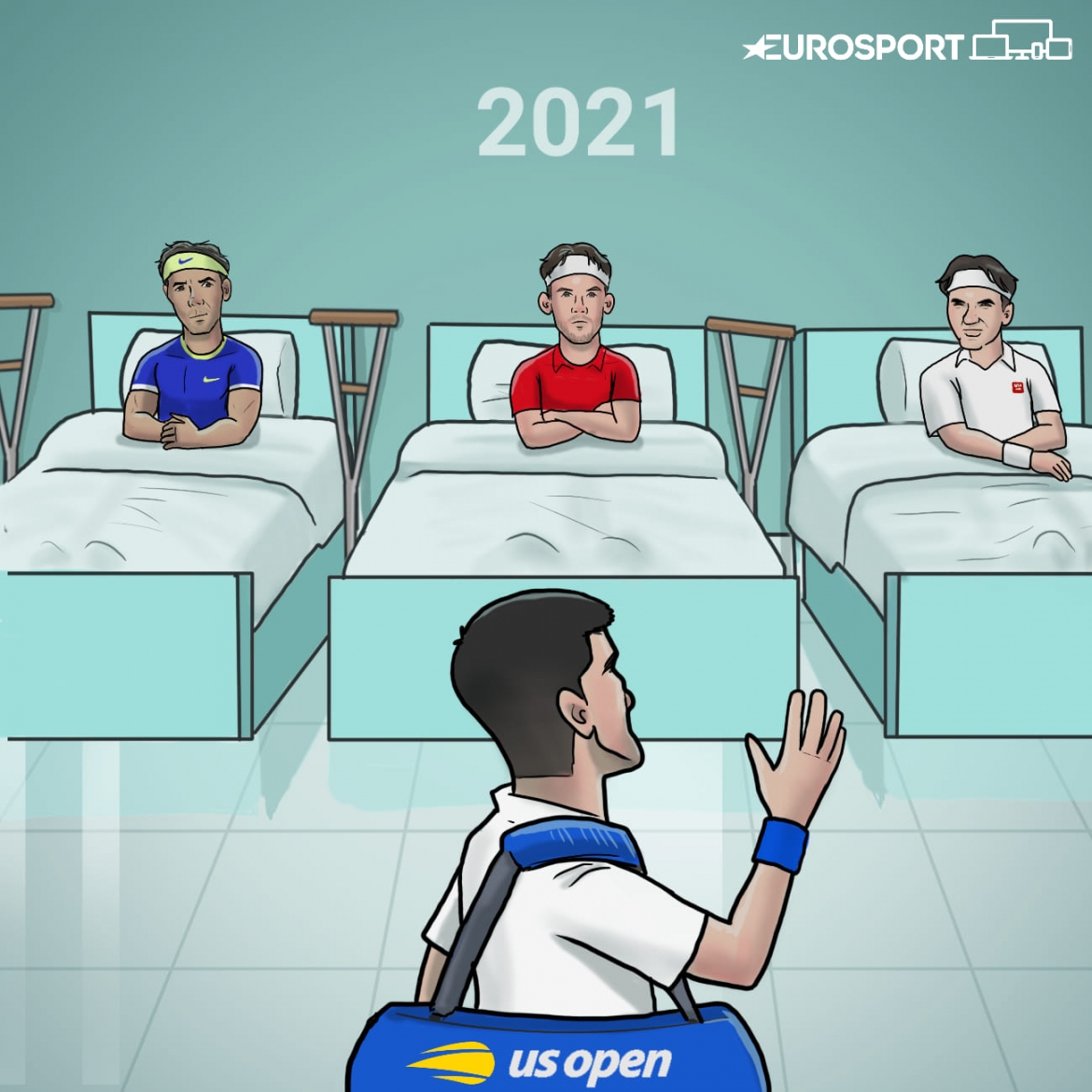 Djokovic sáng cửa vô địch US Open 2021. (Ảnh: Euro Sports). 