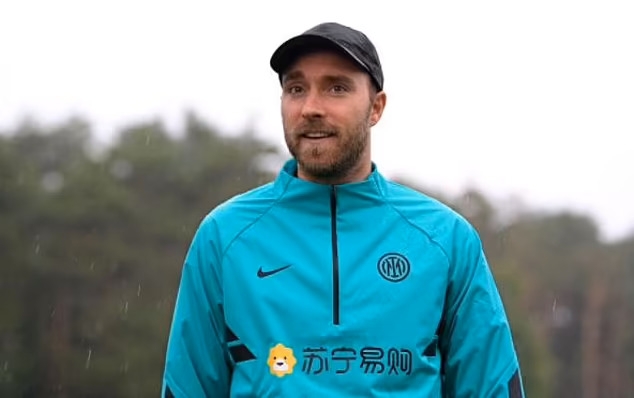 Eriksen khi trở lại tập trung cùng Inter Milan. (Ảnh: Inter). 