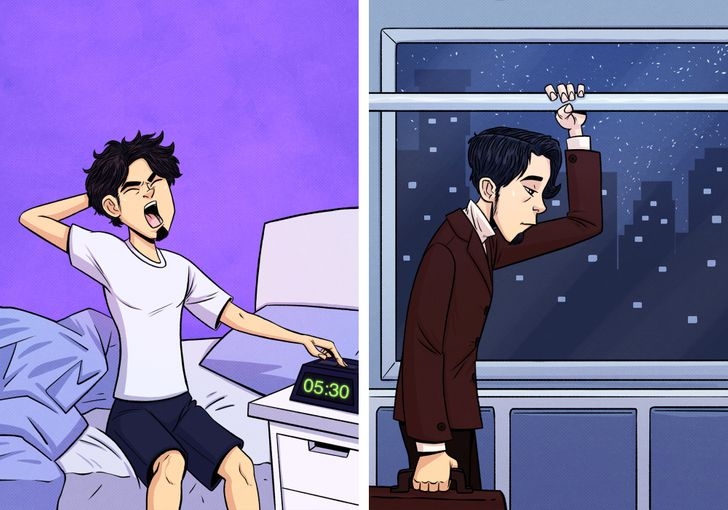 Công việc chiếm hết thời gian dành cho gia đình.
