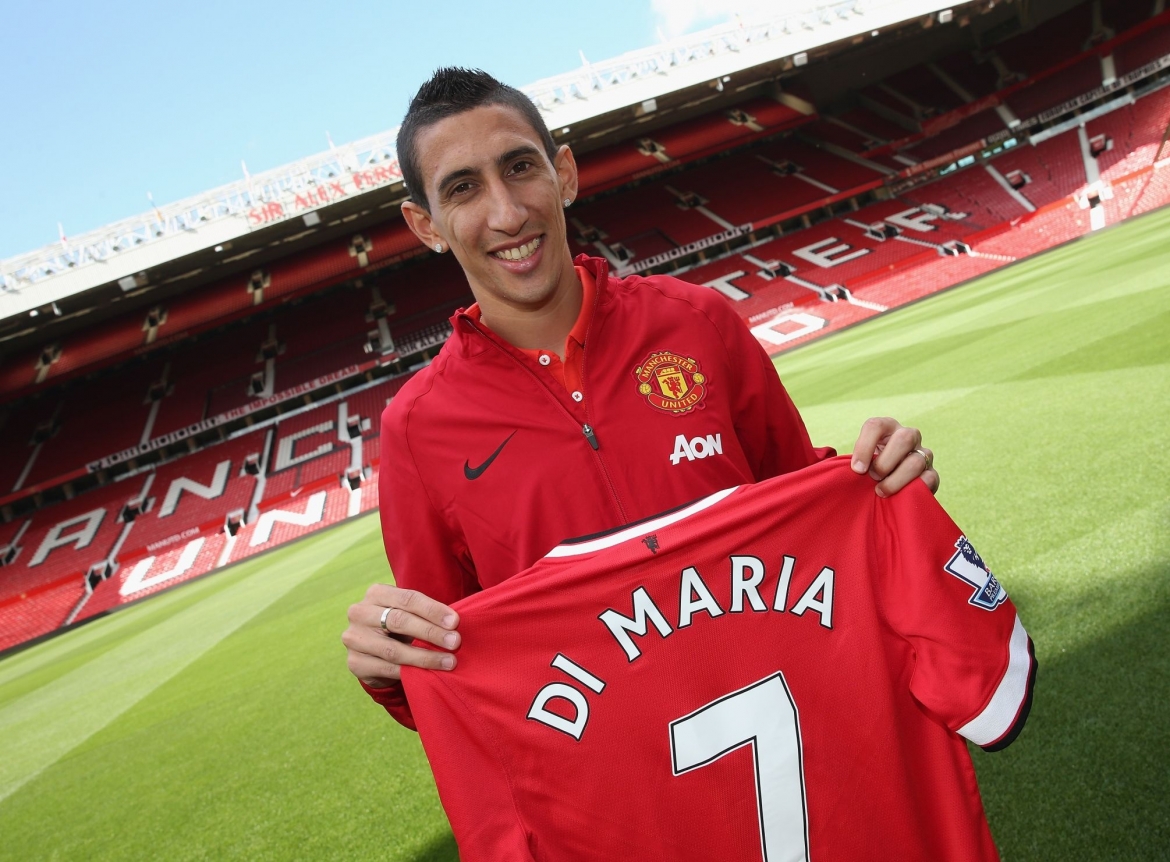 Hình ảnh Di Maria trong ngày ra mắt MU 7 năm trước. (Ảnh: Getty). 