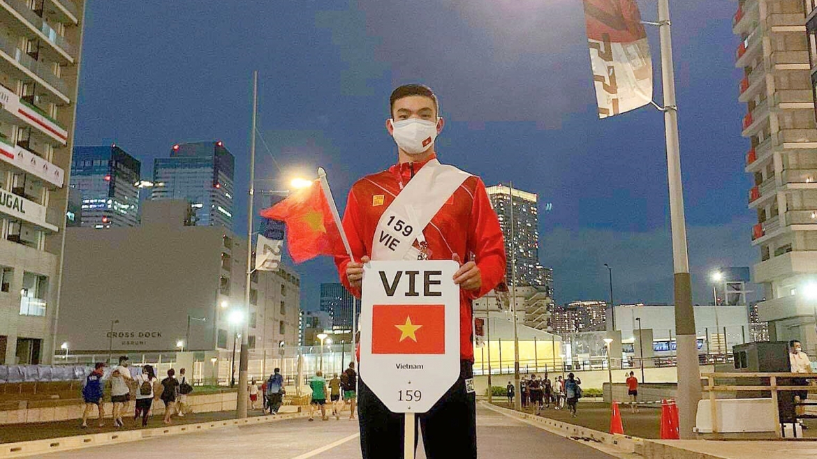 Huy Hoàng đã thi đấu tốt ở Olympic Tokyo 2020 (Ảnh: FBNV).