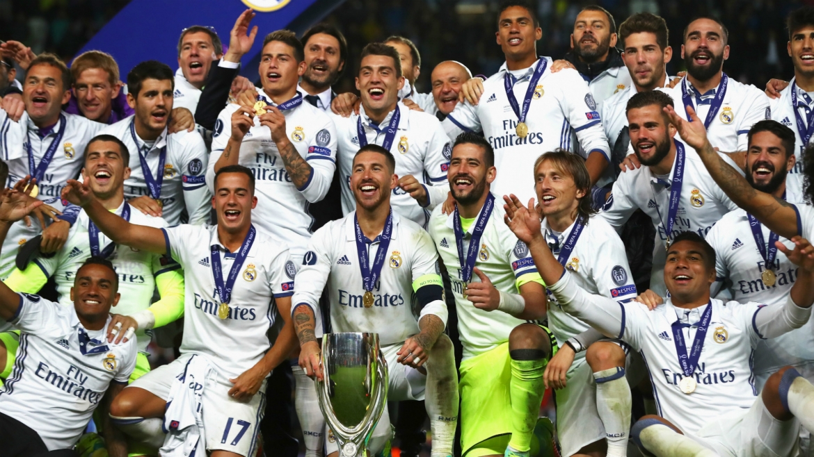 Real Madrid đăng quang danh hiệu Siêu cúp châu Âu ngày này 5 năm trước. (Ảnh: UEFA). 