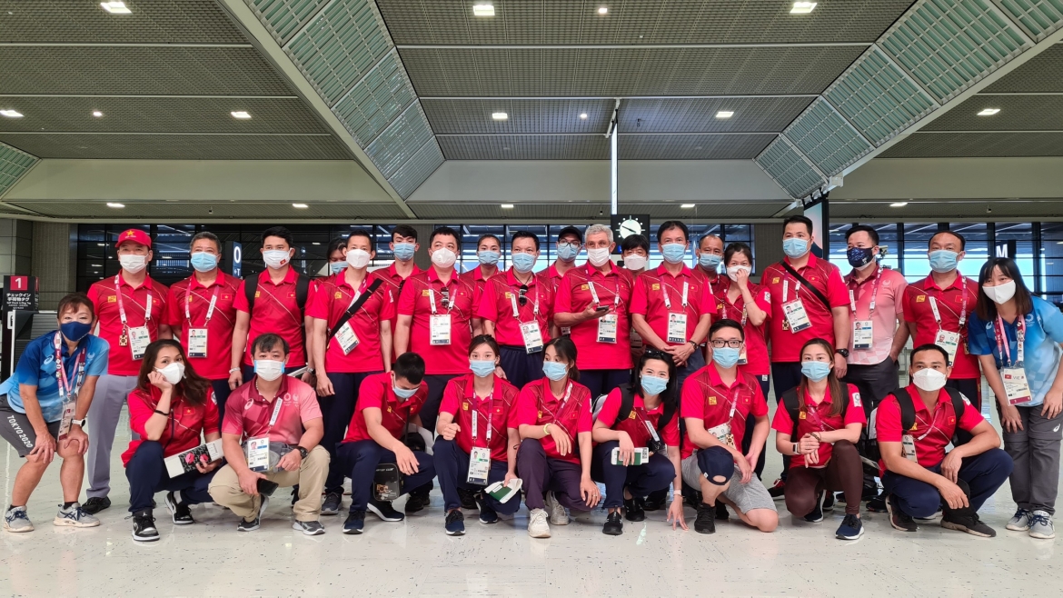 Đoàn Thể thao Việt Nam về nước sau hành trình tại Olympic Tokyo 2020 (Ảnh: TX).