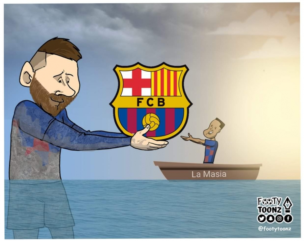 Ansu Fati thừa kế chiếc áo số 10 của Messi.