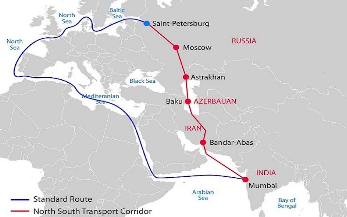 Tuyến đỏ là tuyến hành lang vận tải Bắc-Nam mới. Ảnh: MoS Way.