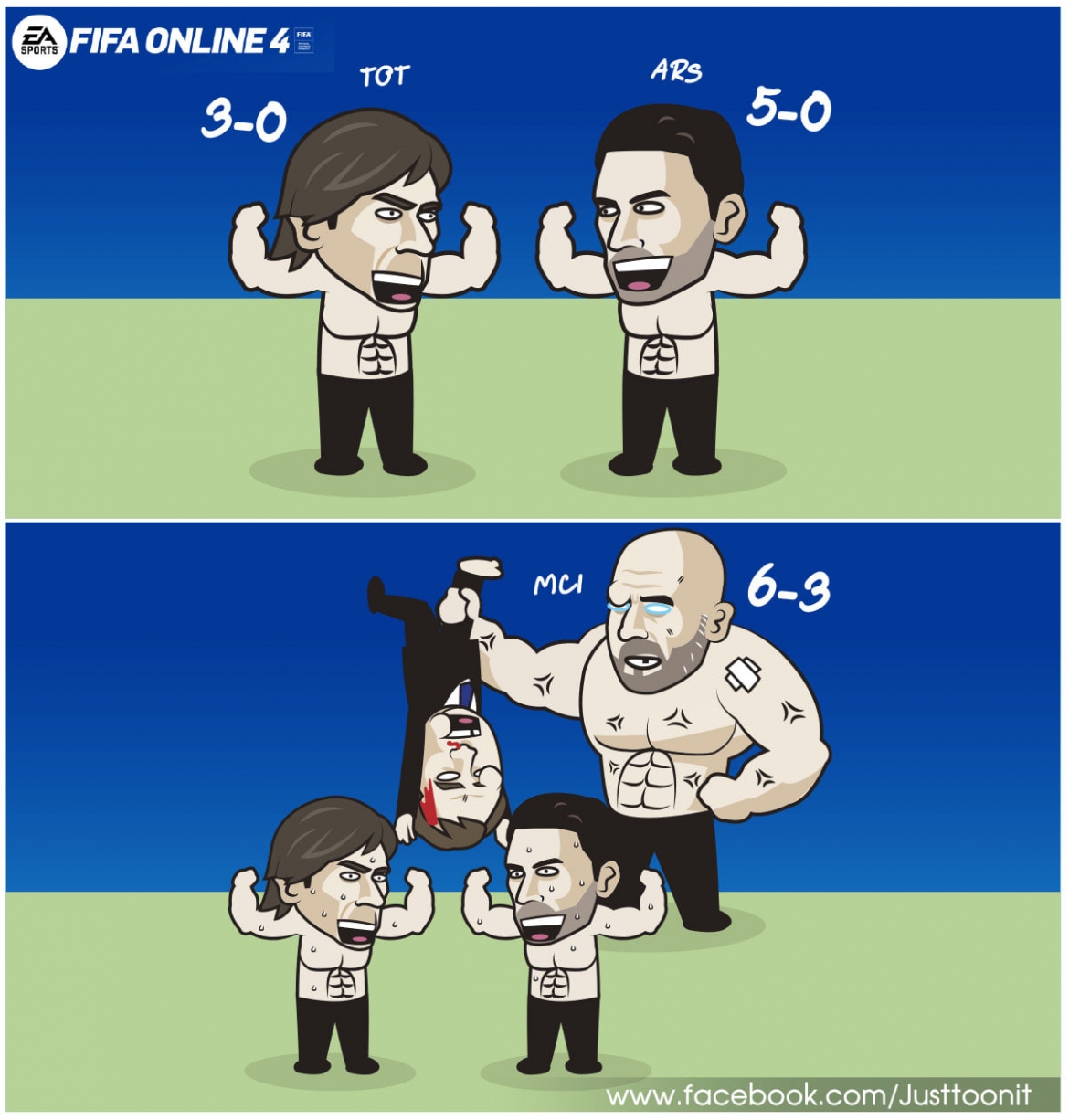 HLV  Conte, Mikel Arteta và HLV Guardiola khoe cơ bụng.