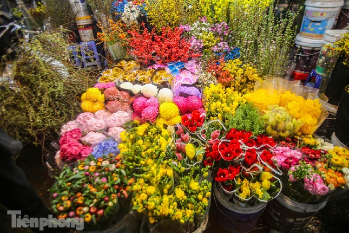 Several types of flowers are brought from Da Lat city in order to meet the demands of customers.