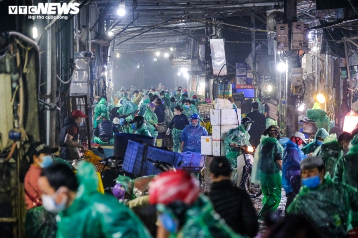 Sáng sớm ngày cúng ông Công, ông Táo, chợ cá lớn nhất miền Bắc tại làng Sở Thượng (phường Yên Sở, quận Hoàng Mai, Hà Nội) đã tấp nập tiểu thương và người dân tìm tới mua - bán cá chép đỏ.