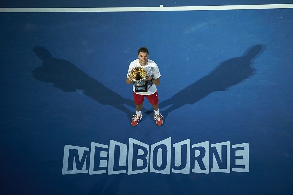 Ngày này 8 năm trước, tay vợt người Thụy Sĩ -  Stan Wawrinka đã gây sốc cho tất cả những người hâm mộ quần vợt trên thế giới sau khi đánh bại Rafael Nadal để đăng quang Australian Open 2014. (Ảnh: Getty). 
