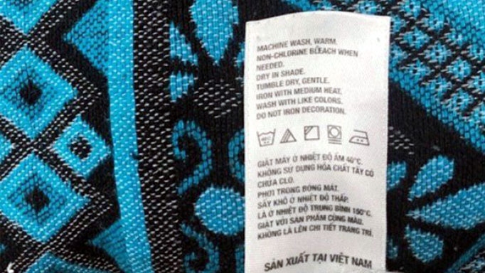 Nhãn xác định sản phẩm, hàng hóa của Việt Nam hoặc sản xuất tại Việt Nam. (Ảnh minh họa: Vietnamfinance)