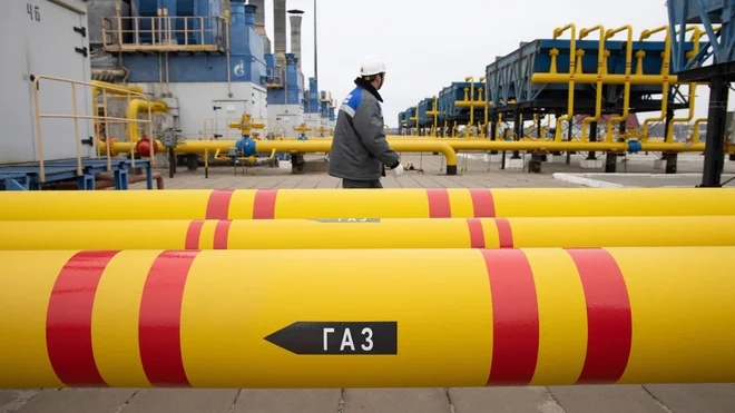 Một cơ sở lưu trữ do Gazprom điều hành ở Kasimov, Nga. Ảnh: Bloomberg