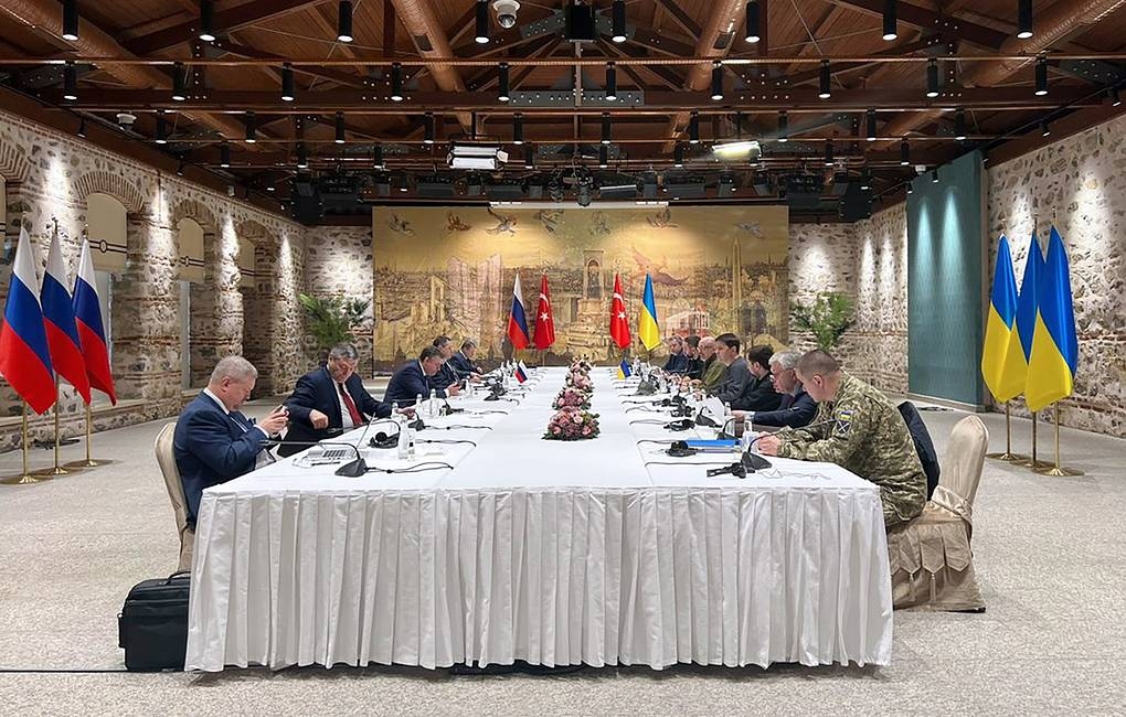 Cuộc gặp giữa phái đoàn Nga và Ukraine ở Istanbul, Thổ Nhĩ Kỳ. Ảnh: Tass