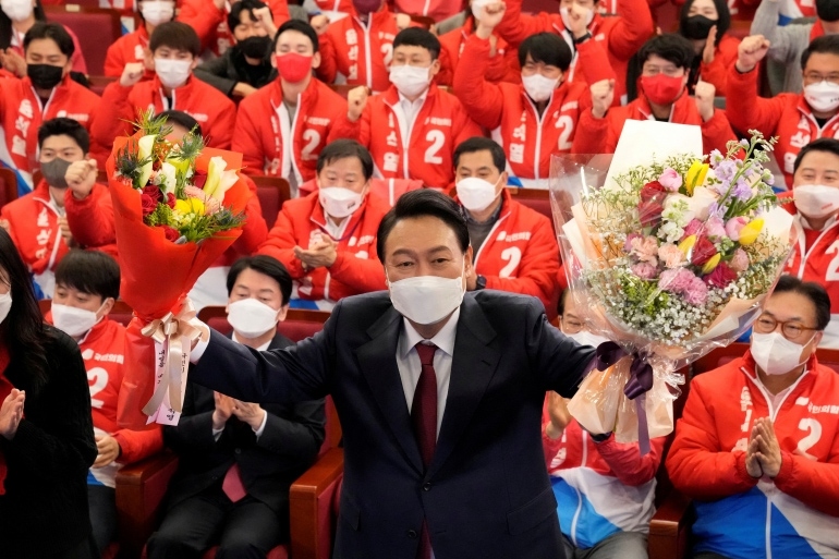Tổng thống đắc cử Hàn Quốc Yoon Suk-yeol. (Ảnh: Reuters)