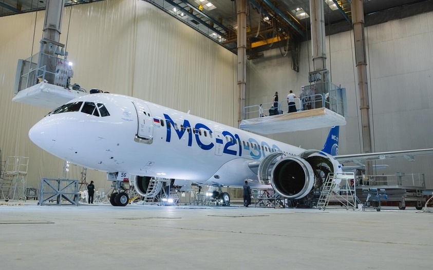 Máy bay dân sự Nga MS-21-300 (tiếng Nga là MC-21-300). Ảnh: UAC.