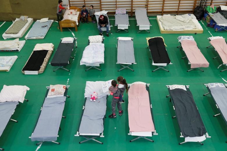 Một nơi trú ẩn dành cho người tị nạn ở Tiszabecs, Hungary. (Ảnh: Reuters)