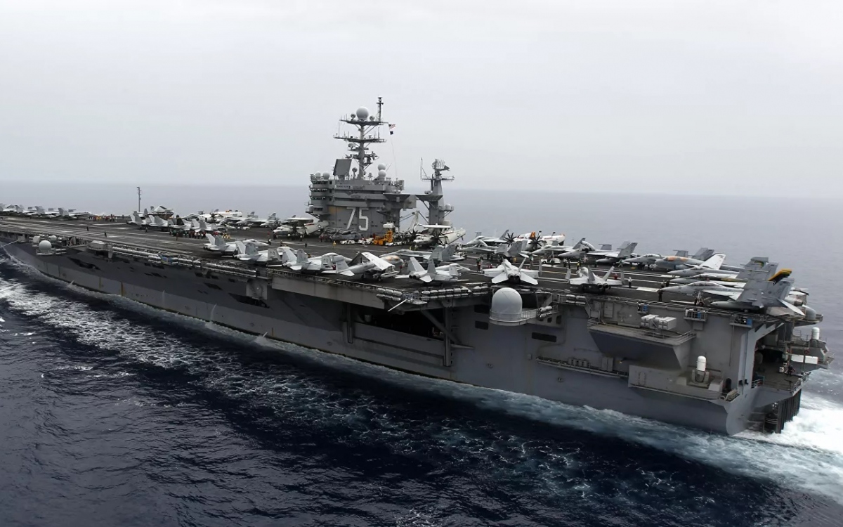 Tàu sân bay hạt nhân Truman của hải quân Mỹ. Ảnh: AP.