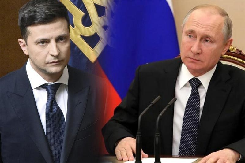Tổng thống Ukraine Volodymyr Zelensky (trái) và Tổng thống Nga Vladimir Putin. Ảnh: Word Press.