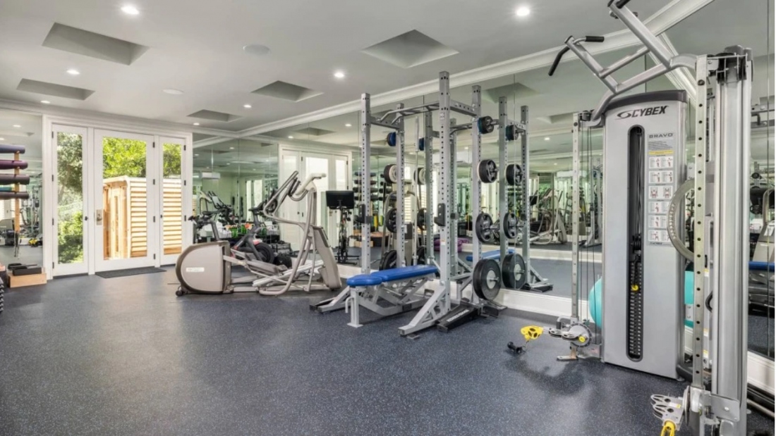 Phòng tập thể thao dành cho gia đình khá rộng. Đây là nơi mà Katy Perry thường xuyên lui tới để tập luyện giữ dáng./.