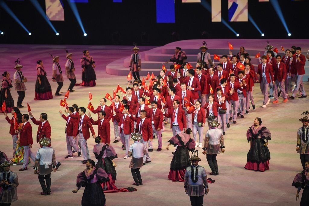 Đoàn thể thao Việt Nam tại lễ khai mạc SEA Games năm 2019. (Ảnh: Getty). 