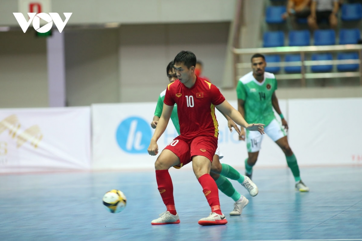 Nếu hòa hoặc thắng Thái Lan, Thịnh Phát và đồng đội sẽ giành HCV.  Nếu thua, ĐT Futsal Việt Nam sẽ nhận HCĐ. (Ảnh: Ngọc Duy). 
