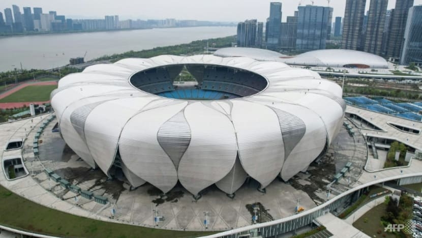 Sân vận động Olympic Hàng Châu, nơi dự kiến tổ chức lễ khai mạc ASIAD 19. (Ảnh: AFP). 