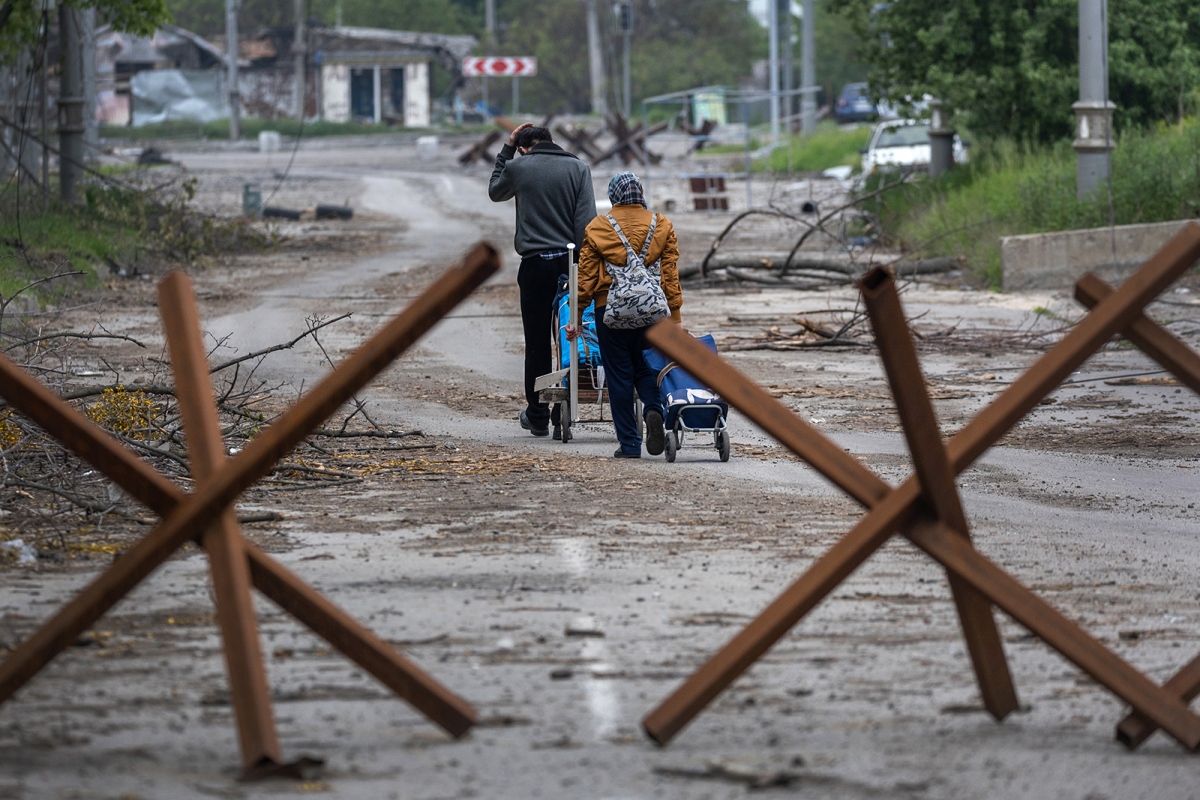 Một khu phố tại Kharkiv, Ukraine. Ảnh: Getty