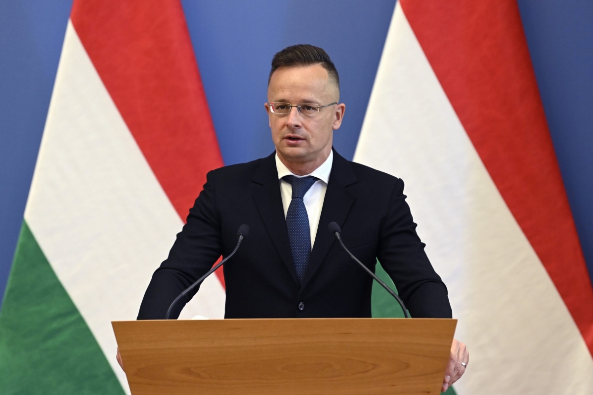 Bộ trưởng Ngoại giao Hungary Peter Szijjarto (Ảnh: hungarytoday.hu)