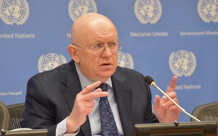 Đại sứ Nga tại Liên Hợp Quốc, Vassily Nebenzia. Ảnh: Tân Hoa xã.