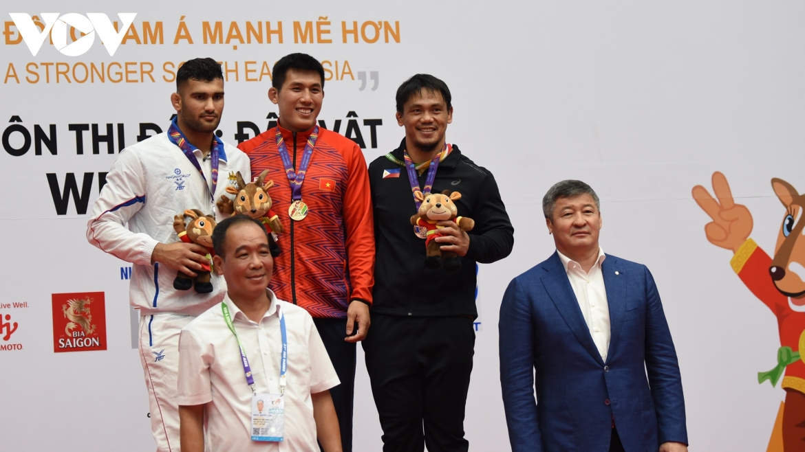 Tổng cộng ở kỳ SEA Games 31 lần này, các đô vật Việt Nam giành 17 HCV, 1 HCB trong số 18 nội dung thi đấu.