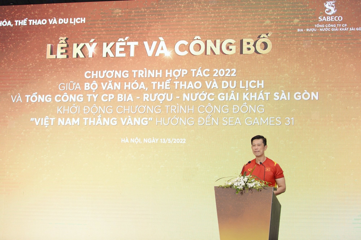 Ông Bennett Neo, Tổng Giám đốc SABECO phát biểu tại buổi lễ.