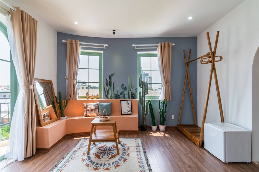 Sắc màu, ánh sáng, thiên nhiên là những chất liệu của nội thất.