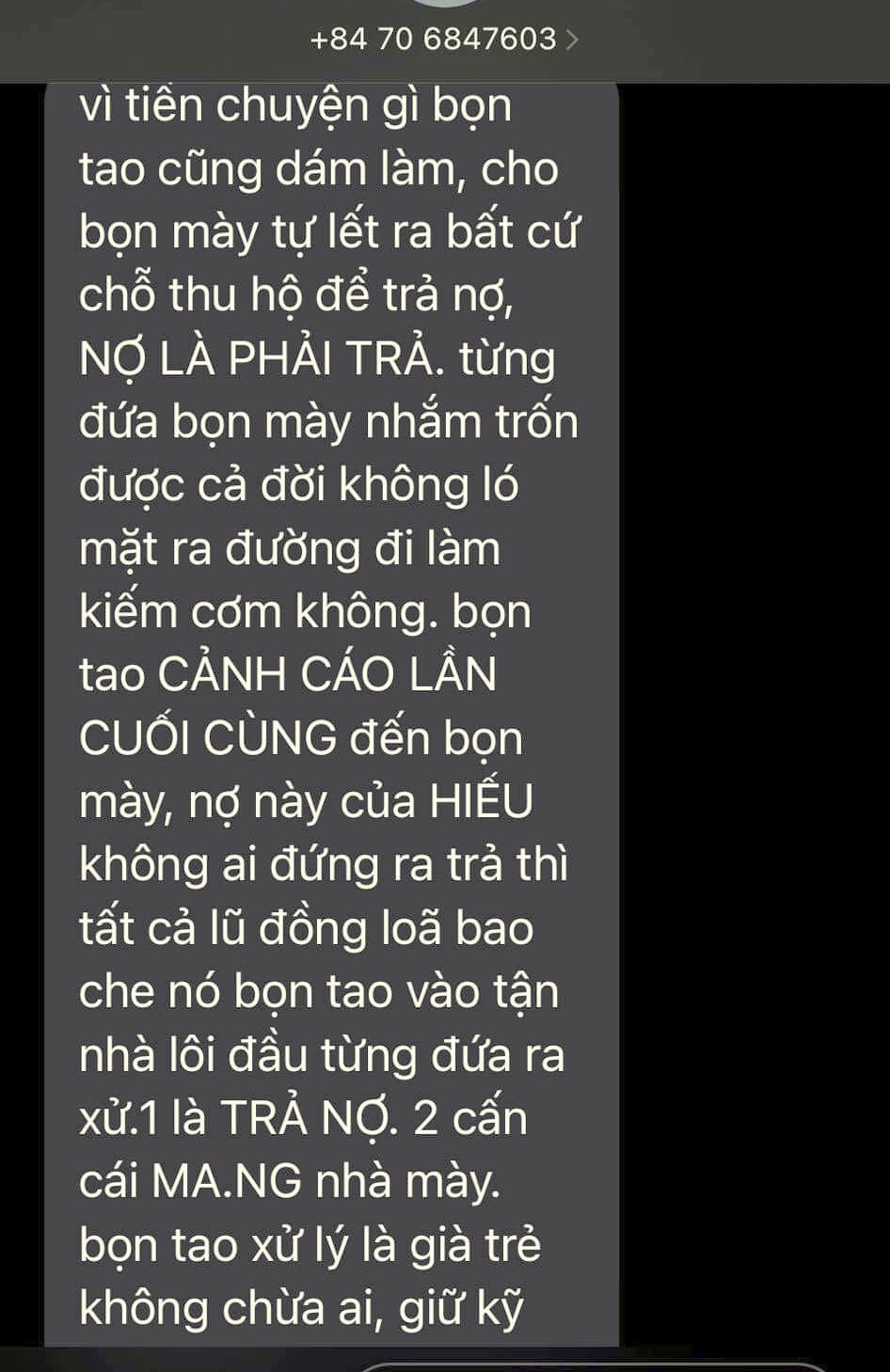 Các em sinh viên liên tục nhận được tin nhắn đe dọa, chửi bới