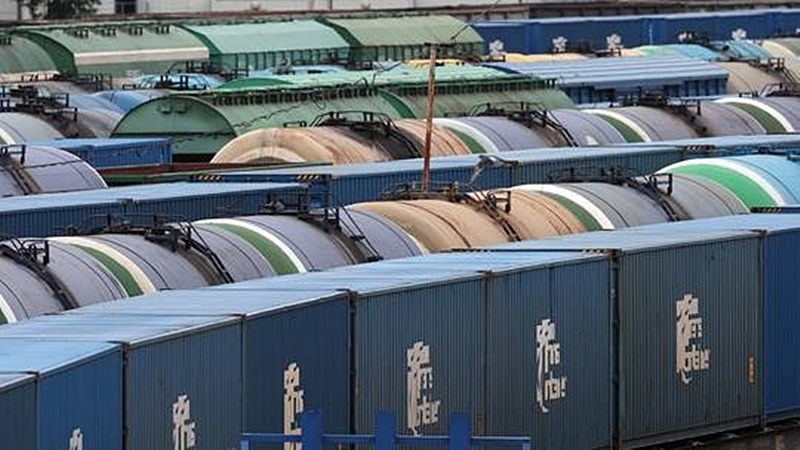 Toa tàu hàng hóa ở Kaliningrad. Ảnh: Sputnik.